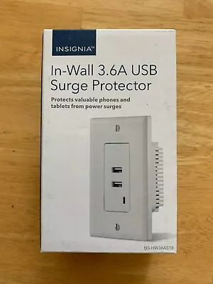 Insignia - In-wall 3.6A Surge Protected USB Hub - White • $14.95