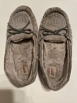 Arizona Jean Womens Size 8 Gray Leather Slip On Moccasin Shoes Comfort • $15.96