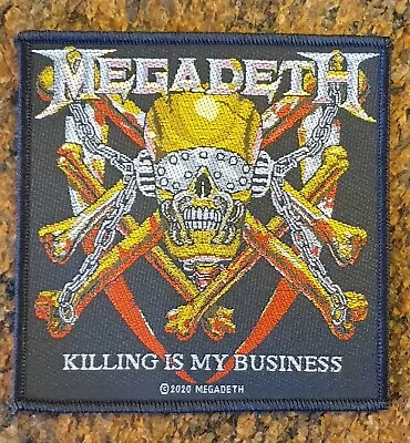£3.89 • Buy Megadeth Killing Is My Business Off Licensed Standard Patch 10cm X 10cm FREE P&P