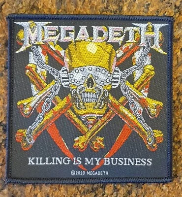 £3.89 • Buy Megadeth Killing Is My Business Off Licensed Standard Patch 10cm X 10cm FREE P&P