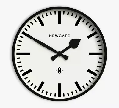 Medium Wall Clock - Style: Railway Gate -   37cm Black John Lewis  • £99.99