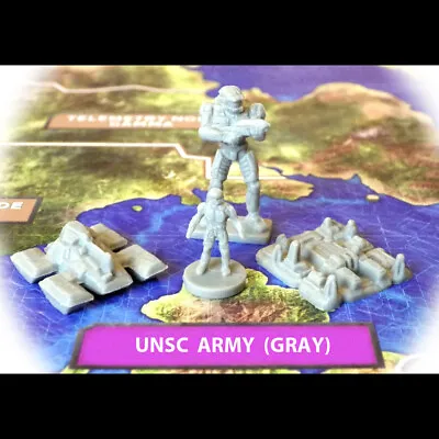$24.79 • Buy 2012 Hasbro RISK Halo Legendary Edition UNSC ARMY Board Game Pieces | NEW | Gray