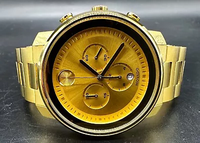 Movado Bold Chronograph Gold-tone Dial And Band Mens Watch 3600278 $995 • $250