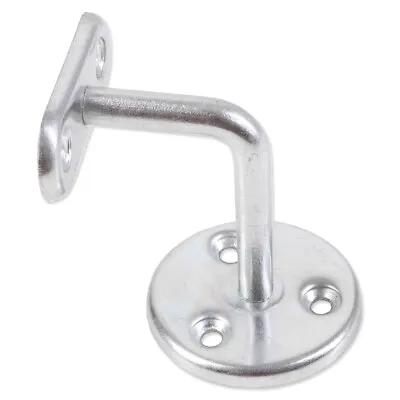 SILVER HANDRAIL BRACKET 65mm Metal Stair Support Balustrade Fixing Wall Mounted • £5.83