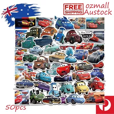 50pcs Cars Disney Cartoon Kids Stickers Bomb Vinyl Laptop Skateboard Party • $4.99