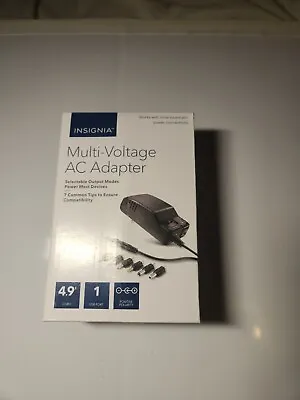 Insignia Multi-Voltage Universal Power AC Adapter 7 Common Tips NS-AC1200  • $4.90