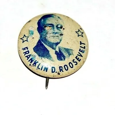 1944 FRANKLIN D ROOSEVELT FDR Campaign Pin Pinback Button Political President • $11.95