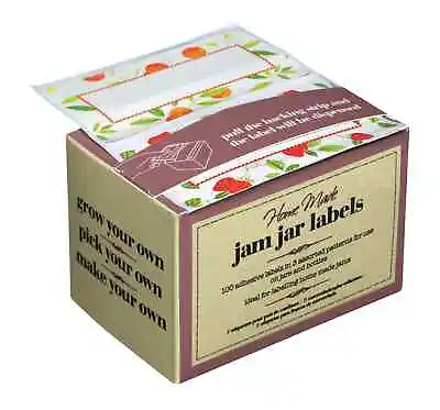 Kitchen Craft Jam Jar Labels Assorted Fruit Self Adhesive Dispenser Box Of 100 • £3.50