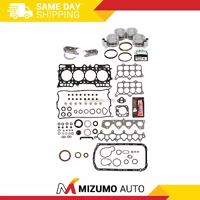 Full Gasket Set Pistons Bearings Fit 93-96 Honda Prelude VTEC 2.2L  DOHC H22A1 • $200.95