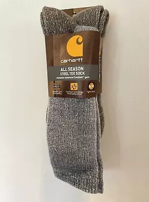 Carhartt All Season Steel Toe Men's Boot Socks 2 Pair L • $16.99