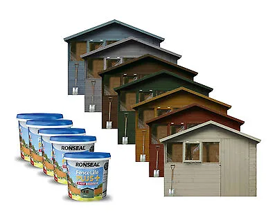 Ronseal Fence Life Plus Garden Shed & Fence Paint 5L- UV Potection - All Colours • £15.39