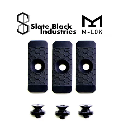 M-LOK Rail Cover Grip Panels - 3-pack/ (Black / 1-slot) For MLOK • $14.99