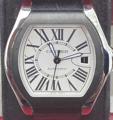 $3400 • Buy Cartier Roadster 3312 Mens Dress Watch-black Leather Band 40mm