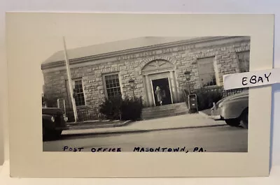 Old Masontown Pa. U.s. Post Office Fayette County Kodak Real Photo Postcard • $5.90