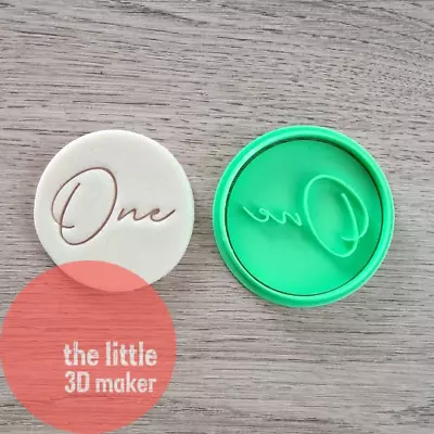 $8.95 • Buy One Number 1 Script Letter Cookie Cutter Stamp Fondant Embosser First Birthday