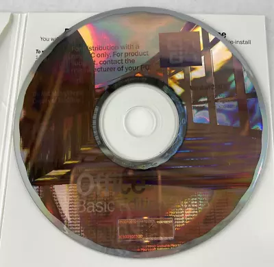 Microsoft Office 2003 MS Basic Edition BE Full English OEM For Dell 0T1613 • $6.44