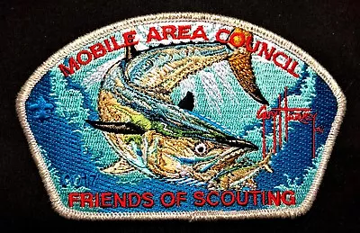 Mobile Area Council Woa Cholena Oa 322 Fos Mackerel Guy Harvey Silver Mylar Csp  • $38.49