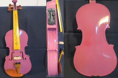 NEW Model 5 Strings 4/4 Electric Violin +Acoustic Violin Purple Color • $149