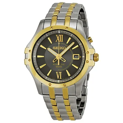 SEIKO Kinetic SKA550 Men's Watch Two-tone Gold Stle Steel Auto Quartz Wristwatch • $552.50