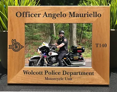 Personalized Engraved // Police Motor Unit // Picture Frame // Motorcycle • $29.95