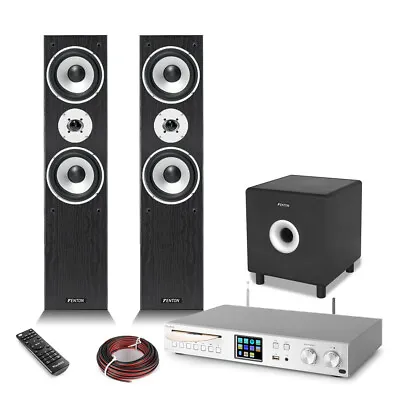 Floor Standing HiFi System With SHFS10B Subwoofer WiFi DAB+ CD & Bluetooth • £589