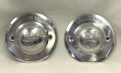 $129.95 • Buy Vintage Center Line Wheel Cap Caps Lot Of 2 Two Polished Aluminum 7 Inch
