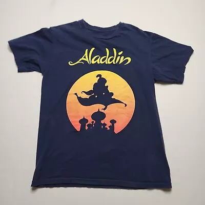 Disney Aladdin Graphic Short Sleeve Tee Men Size Medium Blue N7 • $10