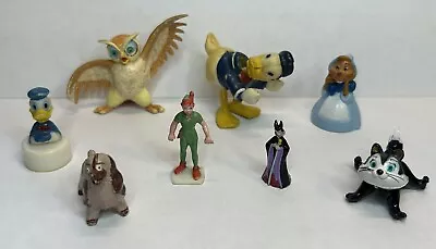 Vintage Disney Figure Mixed Lot Marx Disneykins Donald Villains Figaro & More • $45