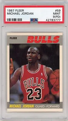 1987 Fleer Michael Jordan #59 PD PSA 9 • $650