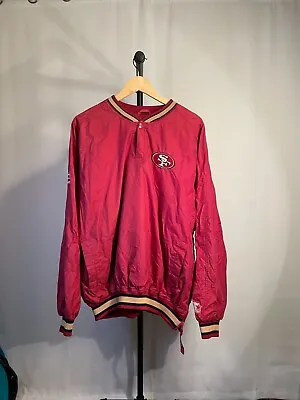 San Francisco 49ers Vintage Pullover Windbreaker Lined Starter NFL Pro Line XL • $75