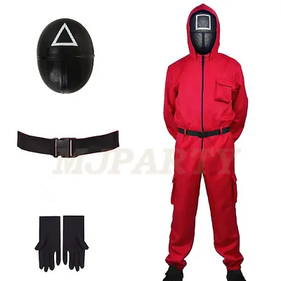 Adults Squid Guard Fancy Dress Costume Deluxe Mens Game Costume Outfit • £5.99