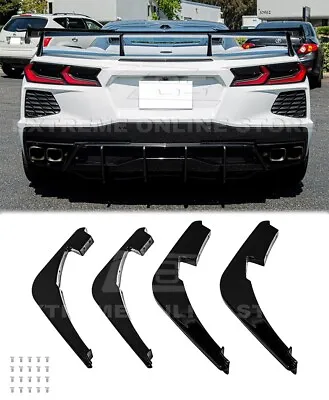 Carbon Flash Rear Diffuser Fin For 20-Up Corvette C8 Performance Style Lower Kit • $249.98