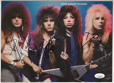 Vinnie Vincent Invasion REAL SIGNED Mag Photo JSA COA Autographed KISS Slaughter • $149.99