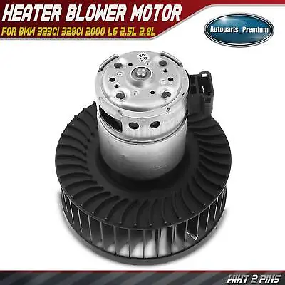 HVAC Heater Blower Motor Fan Assembly For BMW E46 323Ci 328Ci 2000 64118373985 • $42.29