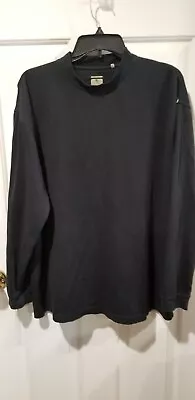 Lone Cypress Pebble Beach BLK Cotton Long Sleeve Mock Neck Shirt Men's Sz Large • $7.99