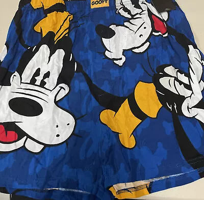 Disney Goofy Boxer Blue Underwear All Over Print Adult Mens Size Small Men New • $16