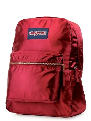 JANSPORT High Stakes Backpack/Schoolbag Russet Red/Rose Gold 25L JS0A3C4W50C • £19.95