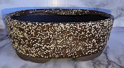 Estate Sale Find Vintage Bonsai Planter Pot Plant Shohin Size 4  Brown Maker Tag • $25