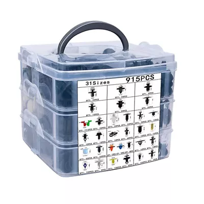 970PCS Auto Body Push Pin Rivet Panel Retainers Fastener Clip Assortment Box • $52.47