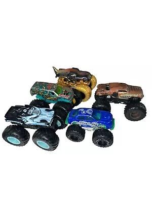 Monster Jam 1:24 Assorted Lot Of 5 Monster Trucks Preowned • $13.95