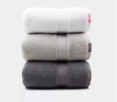 2 Pack Oversize Bamboo Cotton Bath Towels Premium Ultra Soft Absorbent Towel • $34.99