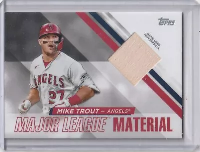 2024 Topps Major League Material Game Used Bat Relic Mike Trout Angels • $4.99