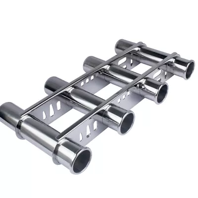 4 Tube Fishing Rod Holder Marine Stainless Steel Flush Mount Boat Fishing Holder • $46.55