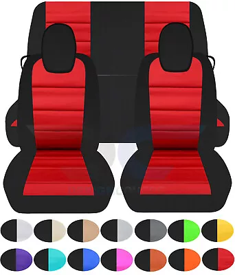 Designcovers Custom Fit 2010-2015 Chevy Camaro Front & Rear Car Seat Covers • $195.79