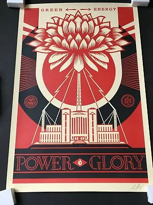 SHEPARD FAIREY OBEY GIANT - Green Power SIGNED Art Print • £140