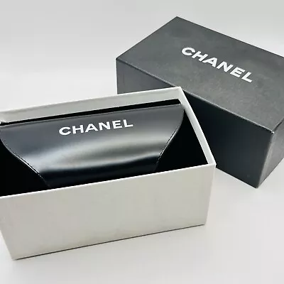 CHANEL Glasses Case Glasses Sunglasses Black Logo XXL New • £47.52