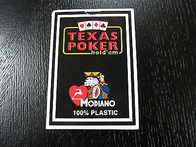 Modiano Plastic Playing Card Deck TEXAS POKER HOLD EM RED Made In Italy New • $11.99