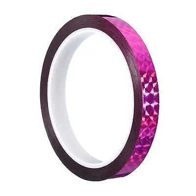 12mmx50m Prism Tape Holographic Reflective Adhesive Craft Decoration Rose Red • £5.41