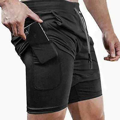 Men's Compression Shorts Running Training Athletic Gym Liner Pants Quick Dry US • $16.95