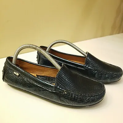 Venettini Shoes Women Sz EU 38 US 7.5 Blue GORDY Leather Loafer Driving Moc EUC • $24.88